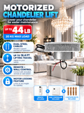 Motorized Chandelier Lift System — 44 lb Capacity, 16.4 ft Lifting Travel